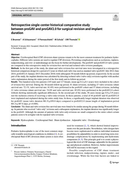 Retrospective single-center historical comparative study between proGAV and proGAV2.0 for surgical revision and implant duration