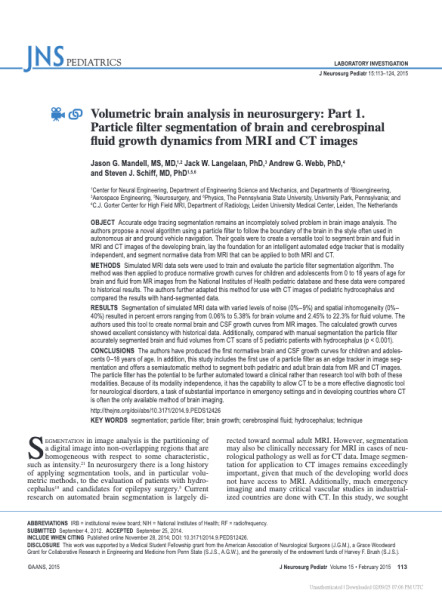 Volumetric Brain Analysis in Neurosurgery: Part 1. Particle Filter ...
