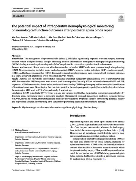 The Potential Impact of Intraoperative Neurophysiological Monitoring on ...