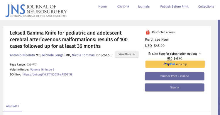 Leksell Gamma Knife for pediatric and adolescent cerebral arteriovenous malformations: results of 100 cases followed up for at least 36 months
