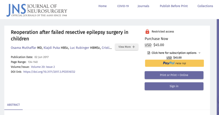 Reoperation after failed resective epilepsy surgery in children