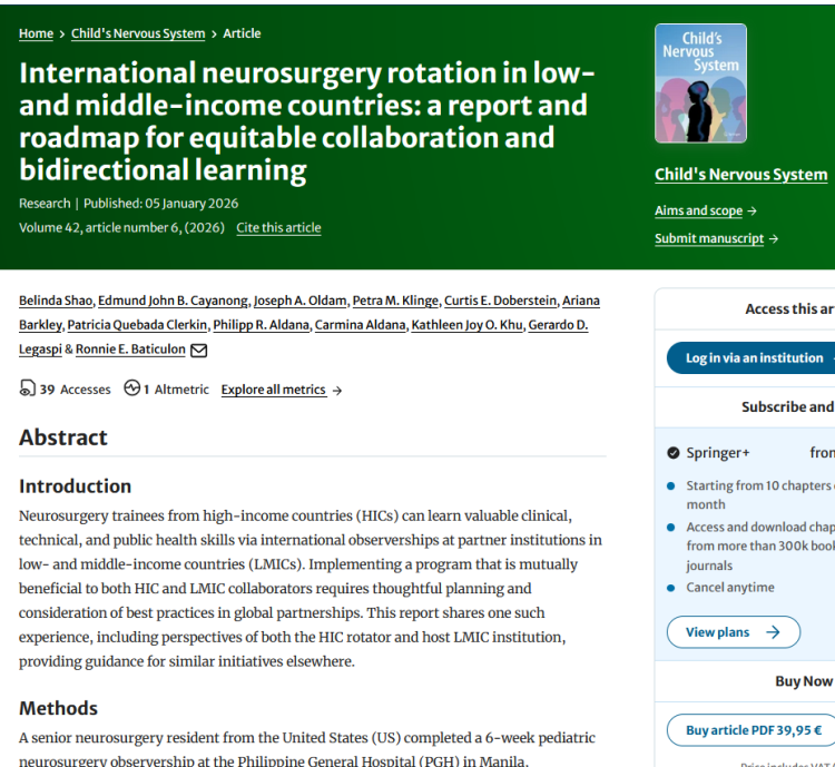 International Neurosurgery Rotation in Low- and Middle-Income Countries: A Report and Roadmap for Equitable Collaboration and Bidirectional Learning