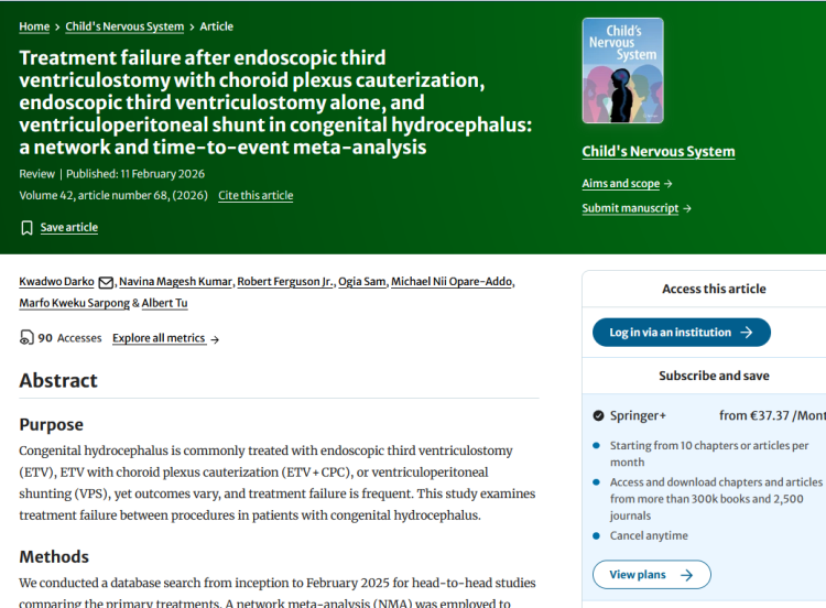 Treatment Failure After Endoscopic Third Ventriculostomy with Choroid Plexus Cauterization, Endoscopic Third Ventriculostomy Alone, and Ventriculoperitoneal Shunt in Congenital Hydrocephalus: A Network and Time-to-Event Meta-Analysis