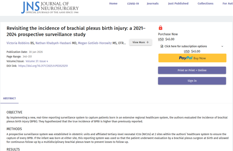 Revisiting the Incidence of Brachial Plexus Birth Injury: A 2021-2024 Prospective Surveillance Study