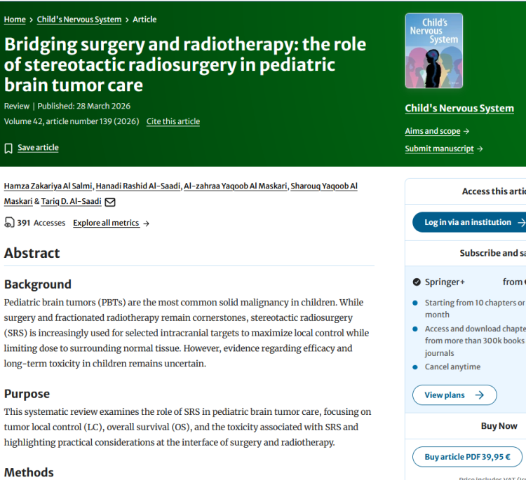 Bridging Surgery and Radiotherapy: The Role of Stereotactic Radiosurgery in Pediatric Brain Tumor Care