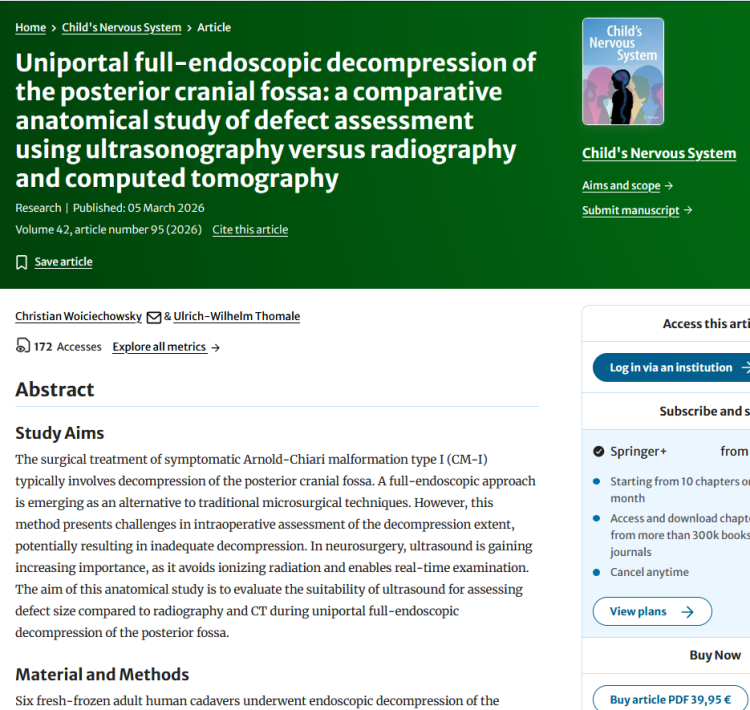 Uniportal Full-Endoscopic Decompression of the Posterior Cranial Fossa: A Comparative Anatomical Study of Defect Assessment Using Ultrasonography Versus Radiography and Computed Tomography