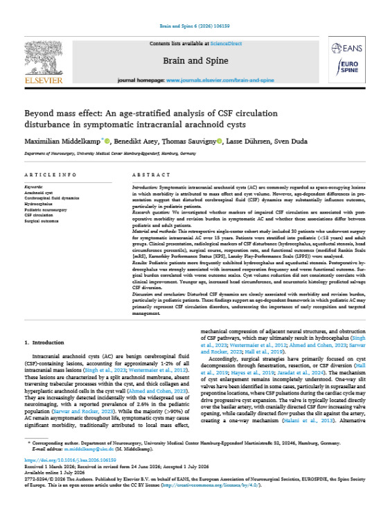 Beyond Mass Effect: An Age-Stratified Analysis of CSF Circulation Disturbance in Symptomatic Intracranial Arachnoid Cysts