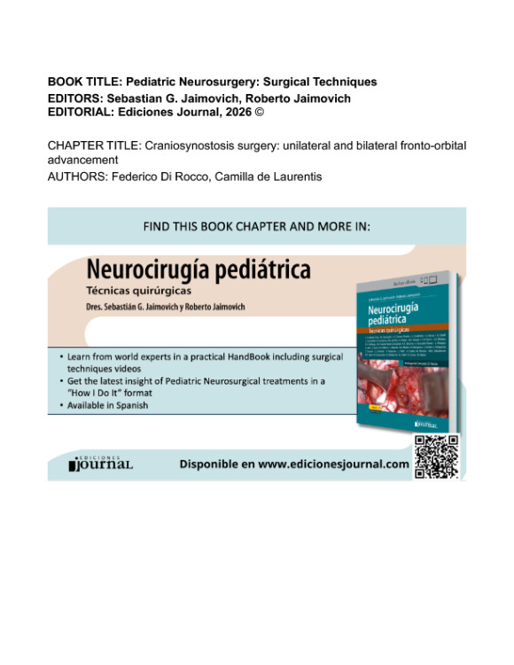 Craniosynostosis Surgery: Unilateral and Bilateral Fronto-Orbital Advancement